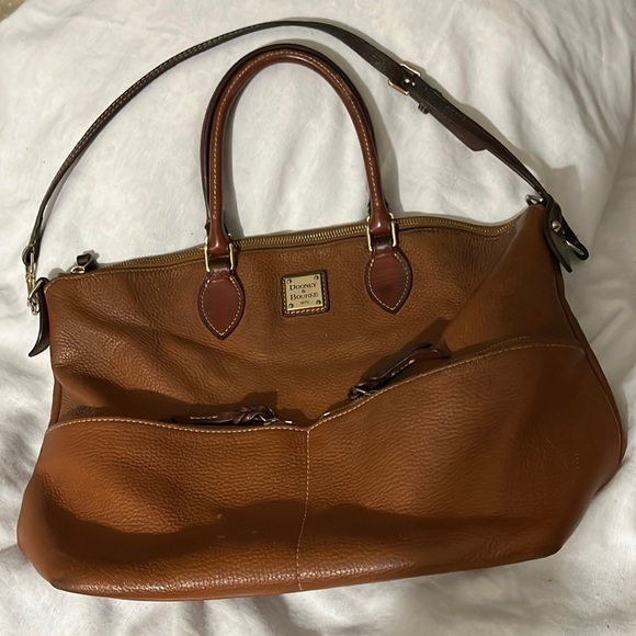 Dooney & Bourke Handbags - DOONEY & BOURKE ‘DILLEN’ Caramel Pebble Leather  Satchel/Crossbody bag